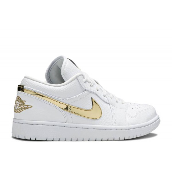 WMNS AIR JORDAN 1 RETRO LOW WHITE METALLIC GOLD  Schuhe cz4776 100