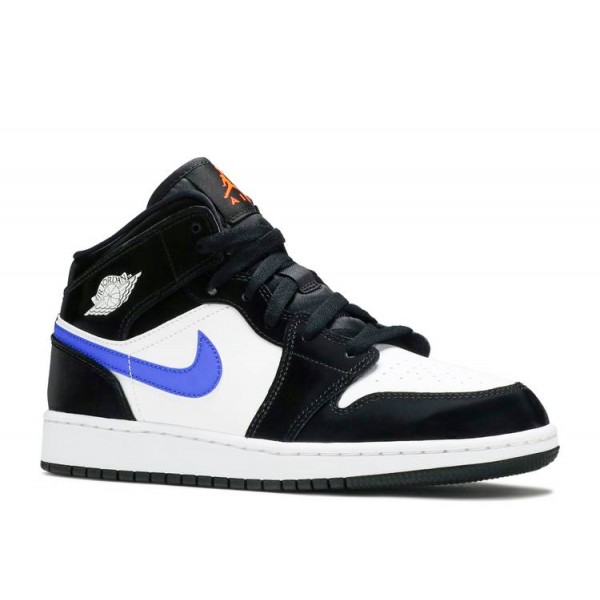 AIR JORDAN 1 MID GS BLACK RACER BLUE  Schuhe 554725 084