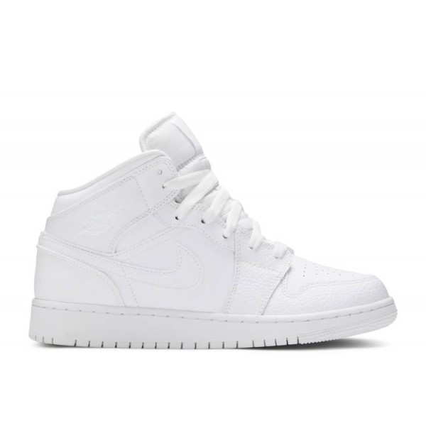 AIR JORDAN 1 MID GS TRIPLE WHITE  Schuhe 554725 130