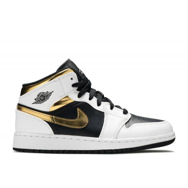 AIR JORDAN 1 MID GS WHITE GOLD  Schuhe 554725 190