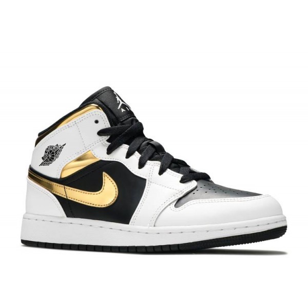 AIR JORDAN 1 MID GS WHITE GOLD  Schuhe 554725 190