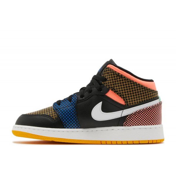 AIR JORDAN 1 MID MMD GS MULTI GRID  Schuhe dc4092 001