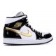 AIR JORDAN 1 MID PATENT BLACK GOLD  Schuhe 852542 007