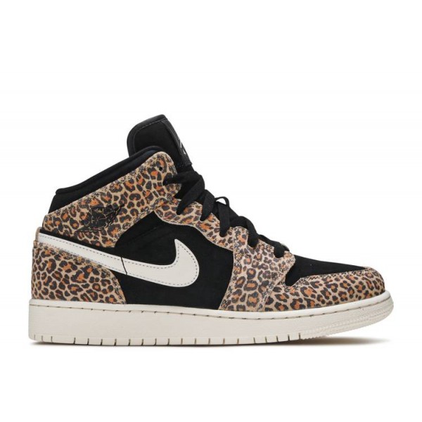 AIR JORDAN 1 MID SE GS LEOPARD  Schuhe bq6931 021