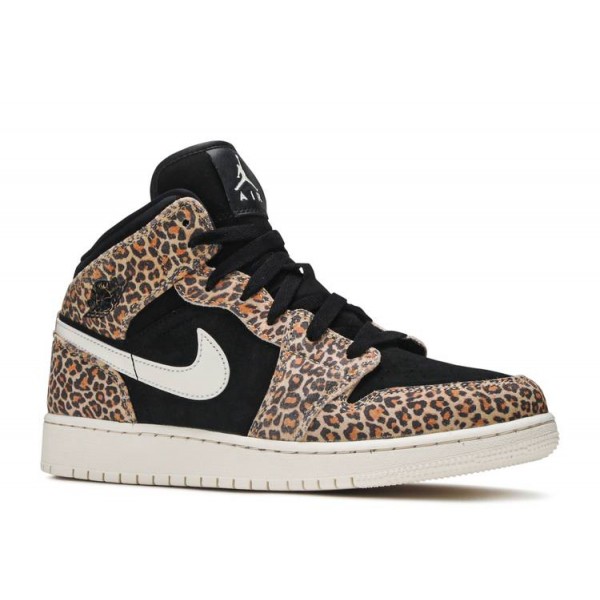 AIR JORDAN 1 MID SE GS LEOPARD  Schuhe bq6931 021