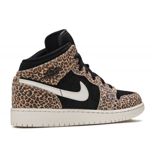 AIR JORDAN 1 MID SE GS LEOPARD  Schuhe bq6931 021