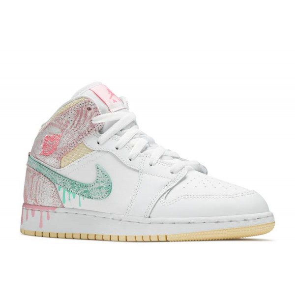 AIR JORDAN 1 MID SE GS PAINT DRIP  Schuhe dd1666 100