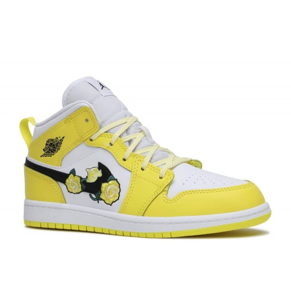 AIR JORDAN 1 MID SE PS ROSE PATCH DYNAMIC YELLOW  Schuhe av5173 700