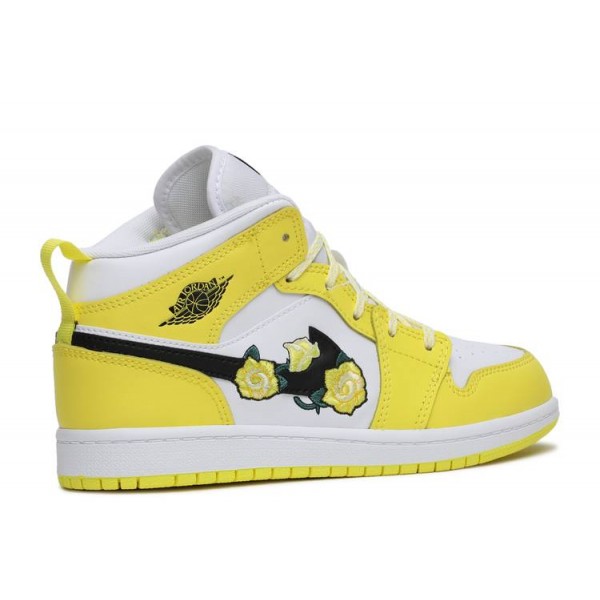 AIR JORDAN 1 MID SE PS ROSE PATCH DYNAMIC YELLOW  Schuhe av5173 700