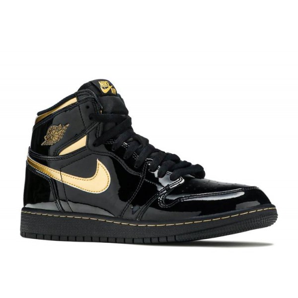 AIR JORDAN 1 RETRO HIGH OG GS BLACK METALLIC GOLD  Schuhe 575441 032