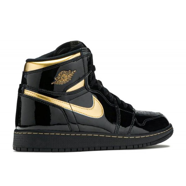 AIR JORDAN 1 RETRO HIGH OG GS BLACK METALLIC GOLD  Schuhe 575441 032