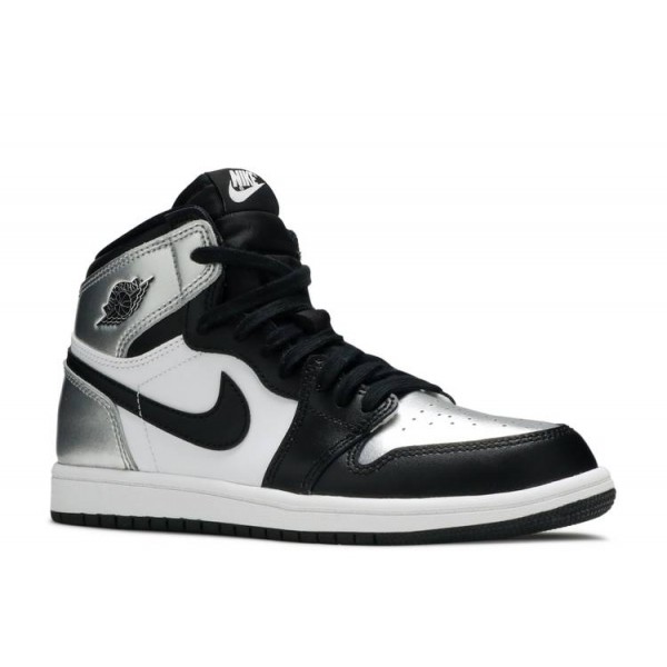 AIR JORDAN 1 RETRO HIGH OG PS SILVER TOE  Schuhe cu0449 001