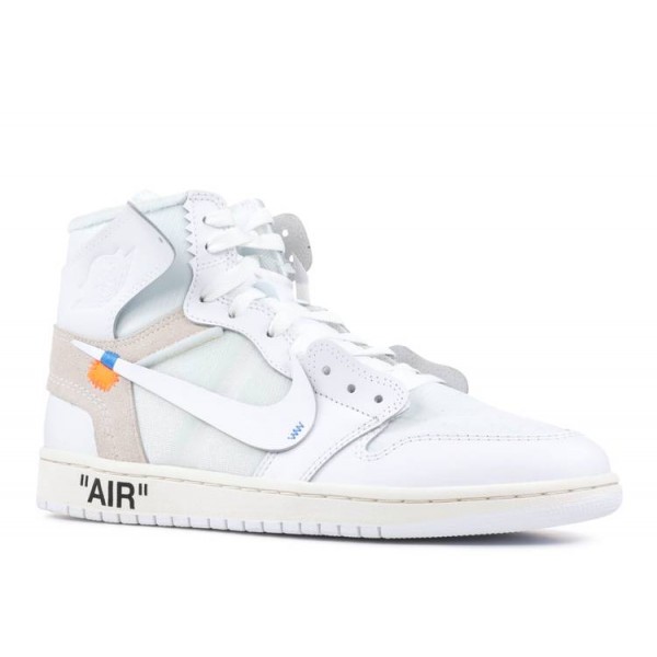 OFF WHITE X AIR JORDAN 1 RETRO HIGH OG WHITE 2018  Schuhe aq0818 100