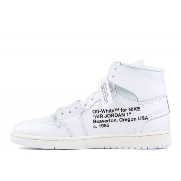 OFF WHITE X AIR JORDAN 1 RETRO HIGH OG WHITE 2018  Schuhe aq0818 100