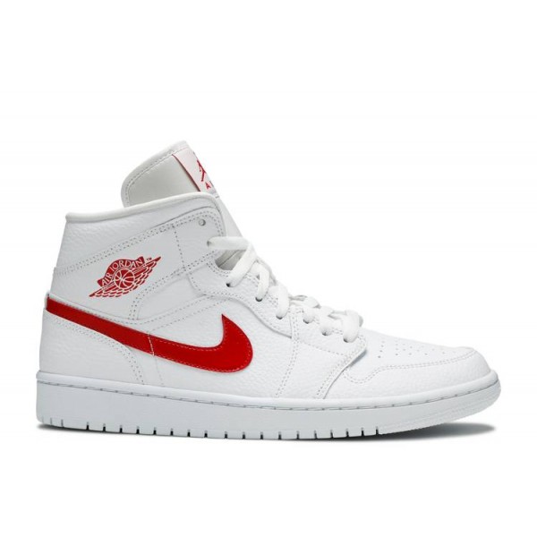 WMNS AIR JORDAN 1 MID WHITE UNIVERSITY RED  Schuhe bq6472 106