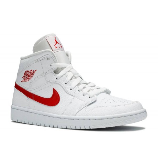 WMNS AIR JORDAN 1 MID WHITE UNIVERSITY RED  Schuhe bq6472 106