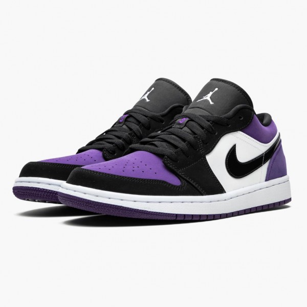 Damen/Herren Nike Jordan 1 Low Court Lila 553558-125 Schuhe