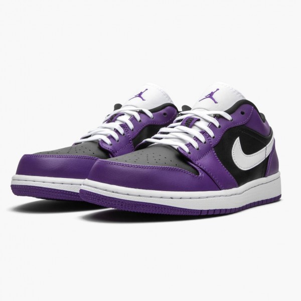 Damen/Herren Nike Jordan 1 Retro Low Court Lila 553558-501 Schuhe