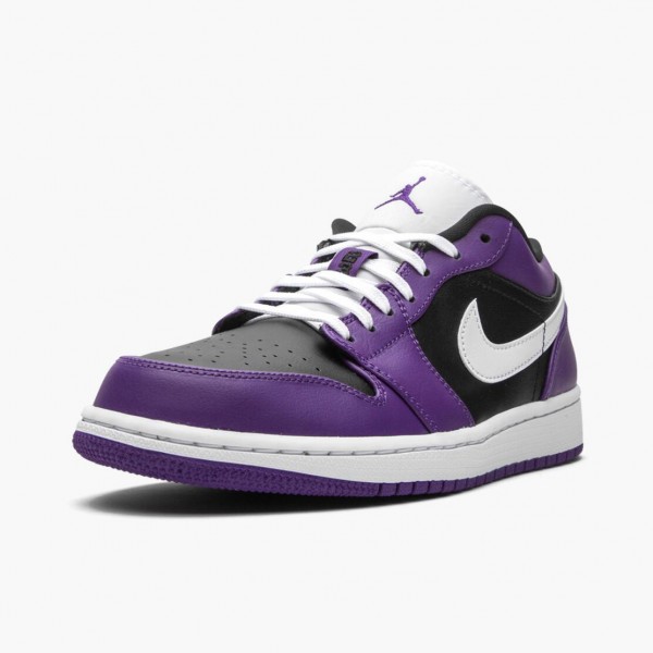 Damen/Herren Nike Jordan 1 Retro Low Court Lila 553558-501 Schuhe