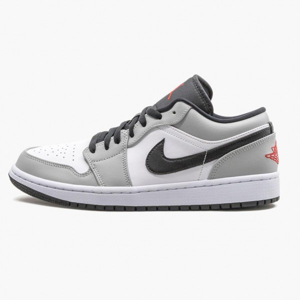 Damen/Herren Nike Jordan 1 Retro Low Light Smoke Grey 553558-030 Schuhe