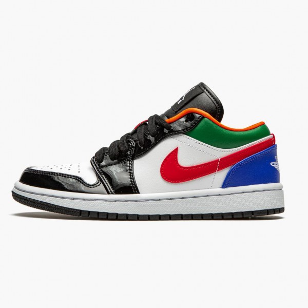 Damen/Herren Nike Jordan 1 Retro Low Multi Color CZ4776-101 Schuhe