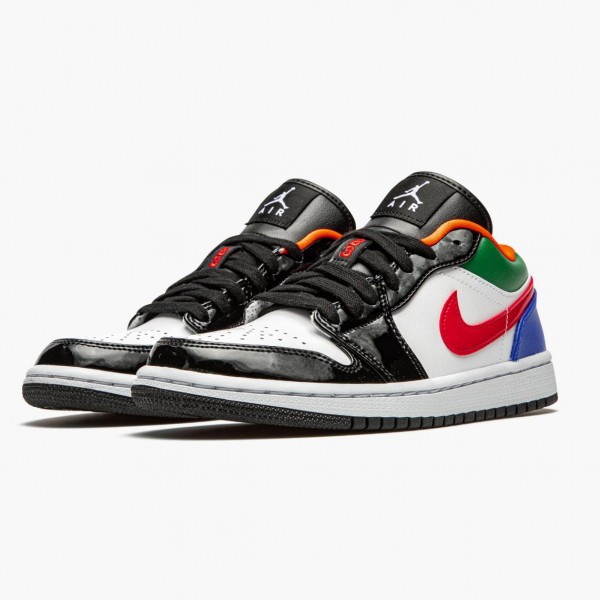 Damen/Herren Nike Jordan 1 Retro Low Multi Color CZ4776-101 Schuhe