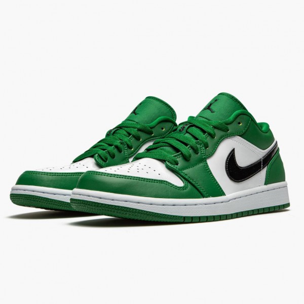 Damen/Herren Nike Jordan 1 Retro Low Pine Grün 553558-301 Schuhe