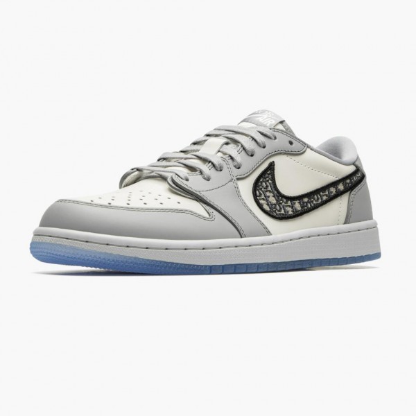 Damen/Herren Nike Jordan 1 Retro Low Wolf Grey Sail Photoson Dust CN8608-002 Schuhe