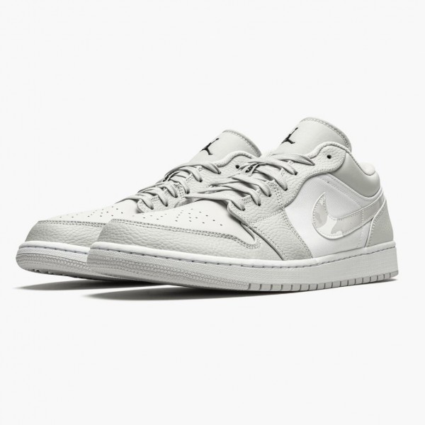 Damen/Herren Nike Jordan 1 Retro Low Weiß Camo DC9036-100 Schuhe