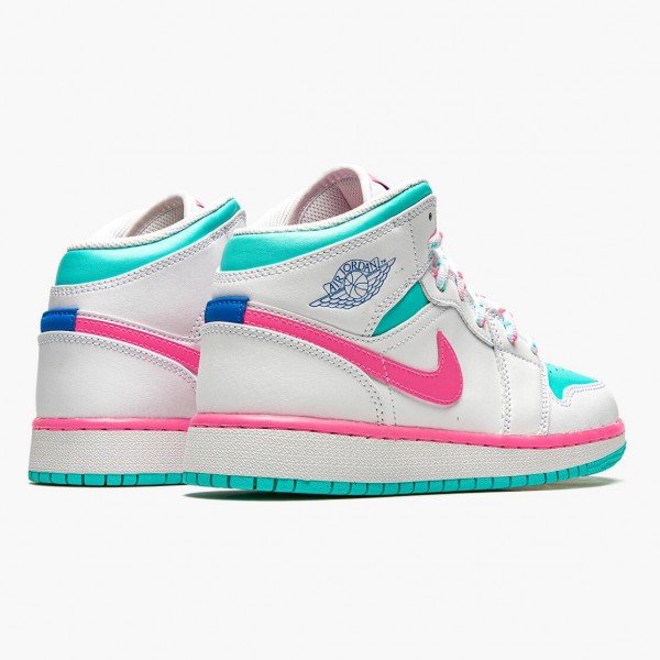 Damen Nike Jordan 1 Mid Digital Rosa 555112-102 Schuhe