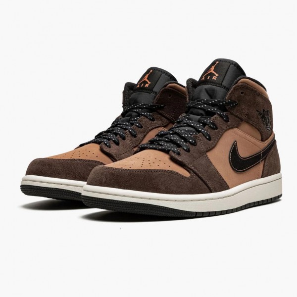 Damen/Herren Nike Jordan 1 Mid SE Dark Chocolate DC7294-200 Schuhe