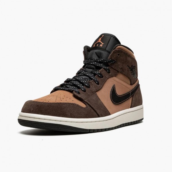 Damen/Herren Nike Jordan 1 Mid SE Dark Chocolate DC7294-200 Schuhe