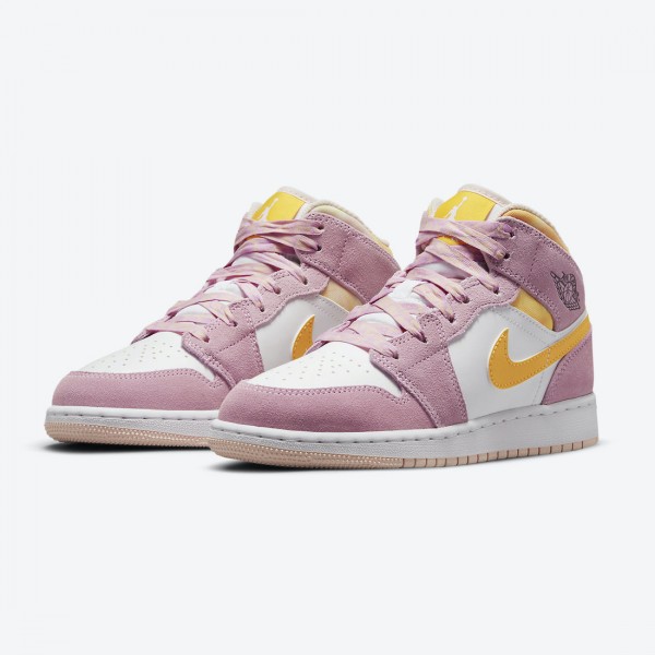 Damen Nike Jordan 1 Mid SE GS Arctic Rosa DC9517-600 Schuhe