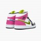 Herren Nike Jordan 1 Mid Weiß Schwarz Cyber Rosa CZ9834-100 Schuhe