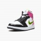 Herren Nike Jordan 1 Mid Weiß Schwarz Cyber Rosa CZ9834-100 Schuhe