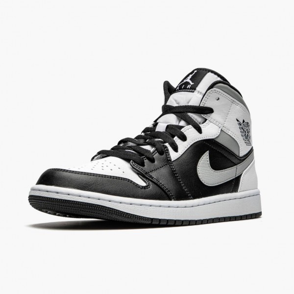 Damen/Herren Nike Jordan 1 Mid Weiß Shadow 554724-073 Schuhe