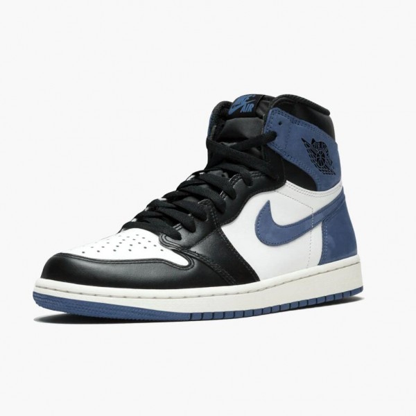 Damen/Herren Nike Jordan 1 Retro High Blau Moon 555088-115 Schuhe