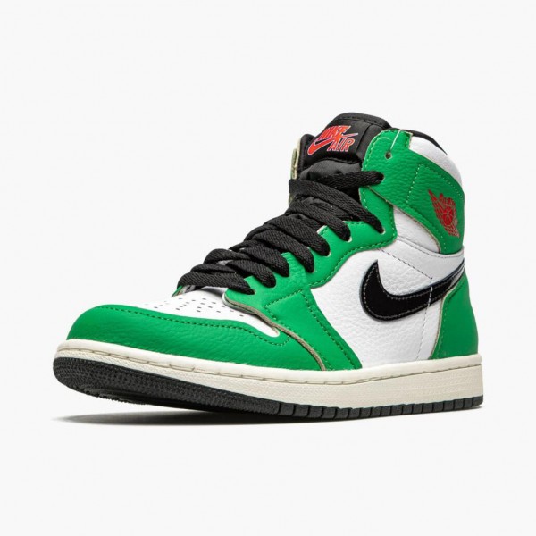 Damen/Herren Nike Jordan 1 Retro High Lucky Grün DB4612-300 Schuhe