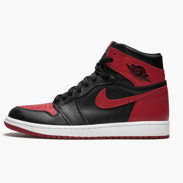 Damen/Herren Nike Jordan 1 Retro High OG Banned Bred 555088-001 Schuhe