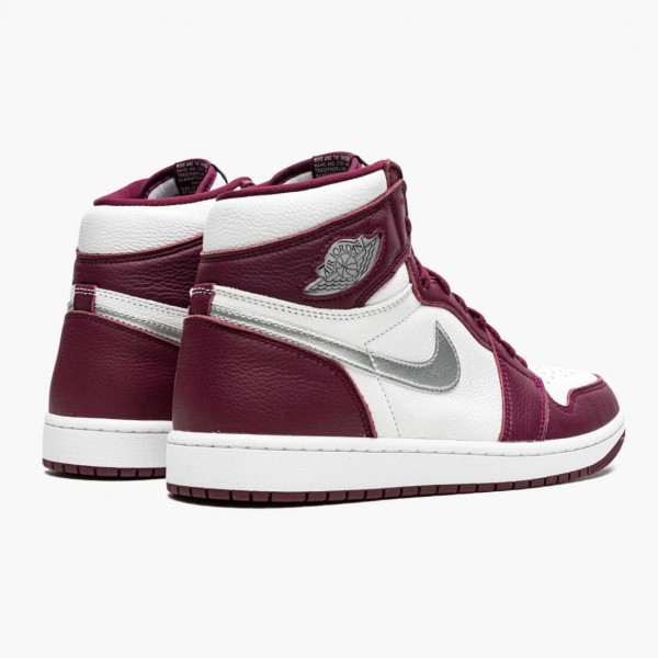 Damen/Herren Nike Jordan 1 Retro High OG Bordeaux 555088-611 Schuhe