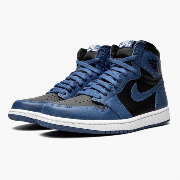 Damen/Herren Nike Jordan 1 Retro High OG Dark Marina Blau 555088-404 Schuhe