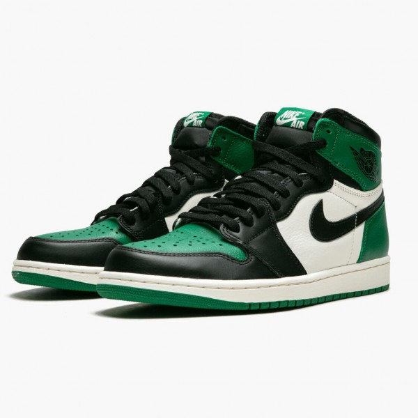 Damen/Herren Nike Jordan 1 Retro High Pine Grün 555088-302 Schuhe