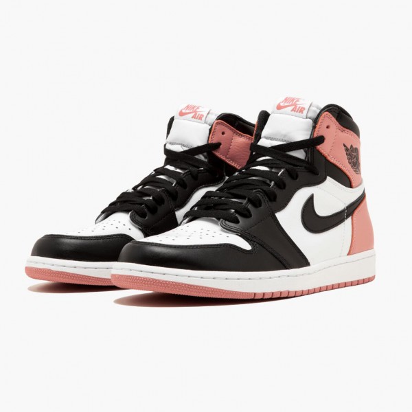 Damen/Herren Nike Jordan 1 Retro High Rust Rosa 861428-101 Schuhe