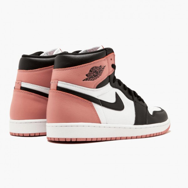 Damen/Herren Nike Jordan 1 Retro High Rust Rosa 861428-101 Schuhe