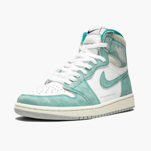 Damen/Herren Nike Jordan 1 Retro High Turbo Grün 555088-311 Schuhe