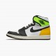 Herren Nike Jordan 1 Retro High Weiß Schwarz Volt University Gold 555088-118 Schuhe