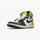 Herren Nike Jordan 1 Retro High Weiß Schwarz Volt University Gold 555088-118 Schuhe