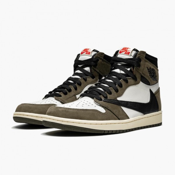 Damen/Herren Nike Jordan 1 High OG TS SP Travis Scott CD4487-100 Schuhe