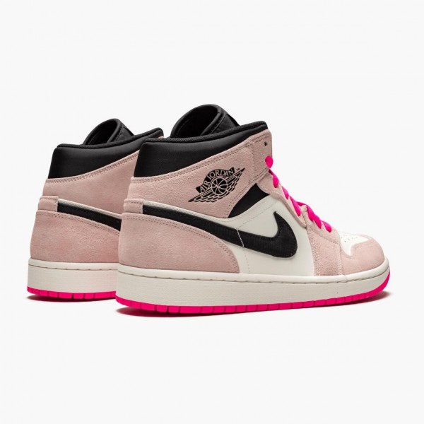 Damen/Herren Nike Jordan 1 Mid Crimson Tint 852542-801 Schuhe