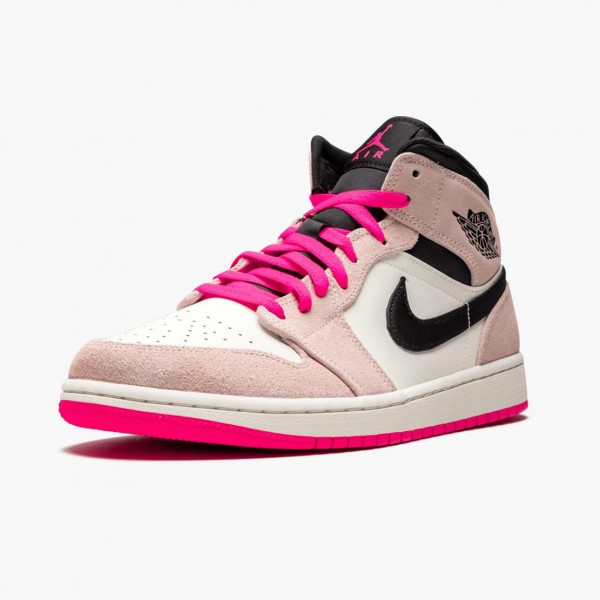 Damen/Herren Nike Jordan 1 Mid Crimson Tint 852542-801 Schuhe